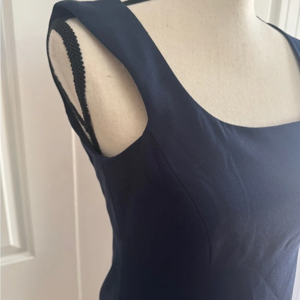 CHAIKEN Navy Blue Portrait Neck Sheath Dress Sleeveless Size 2 NWT